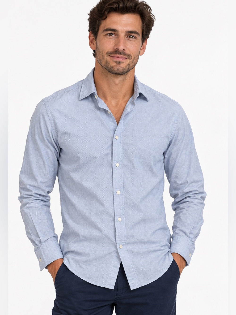 Apt 9 Premier Flex office button Down Shirt, Slim Fit. Size L 16/16.5”. 32/33.